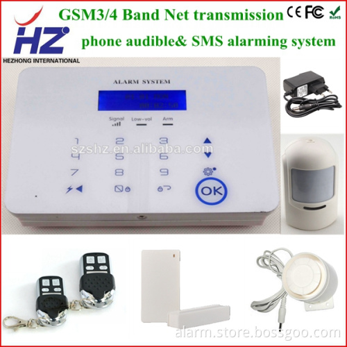 gsm alarm with smoke detector fire alarm support android system for home
